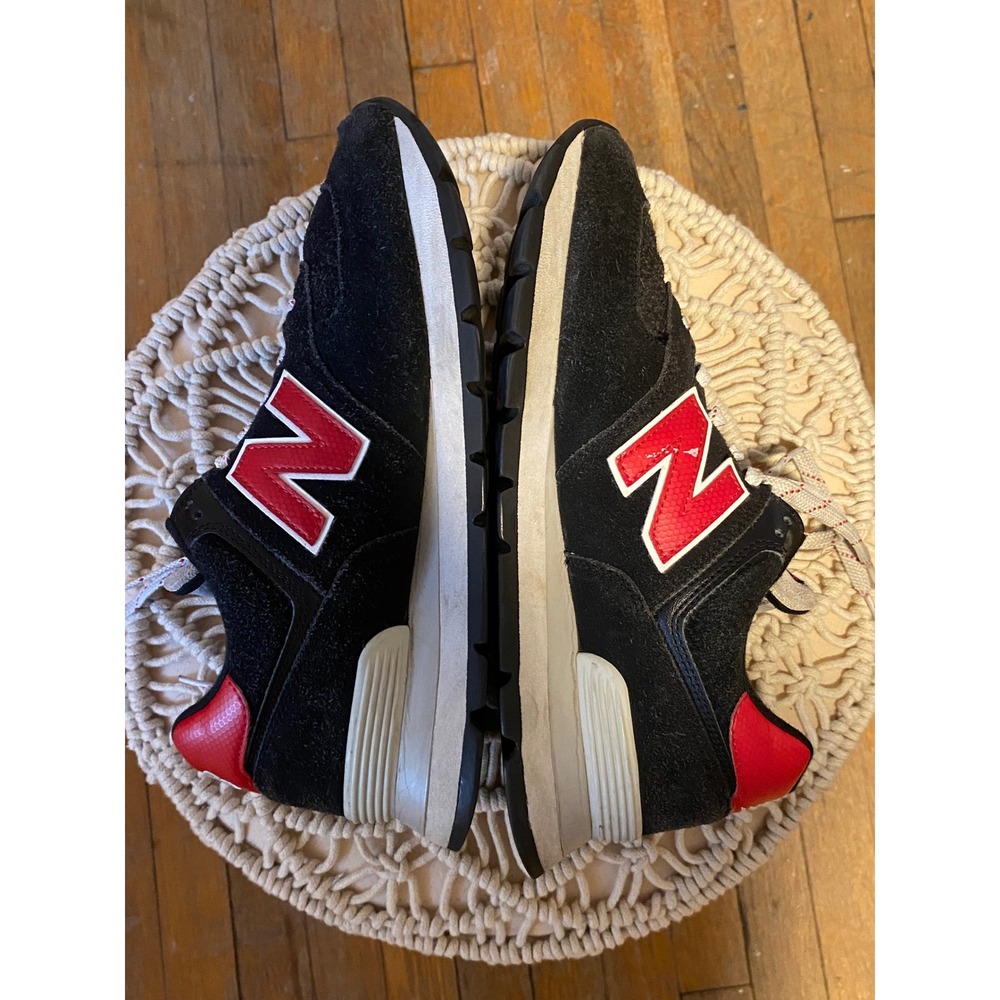 New Balance 574 Sneakers Black Red Suede Low Top ENCAP (Mens 8.5 | Women's 10) - Picture 9 of 12